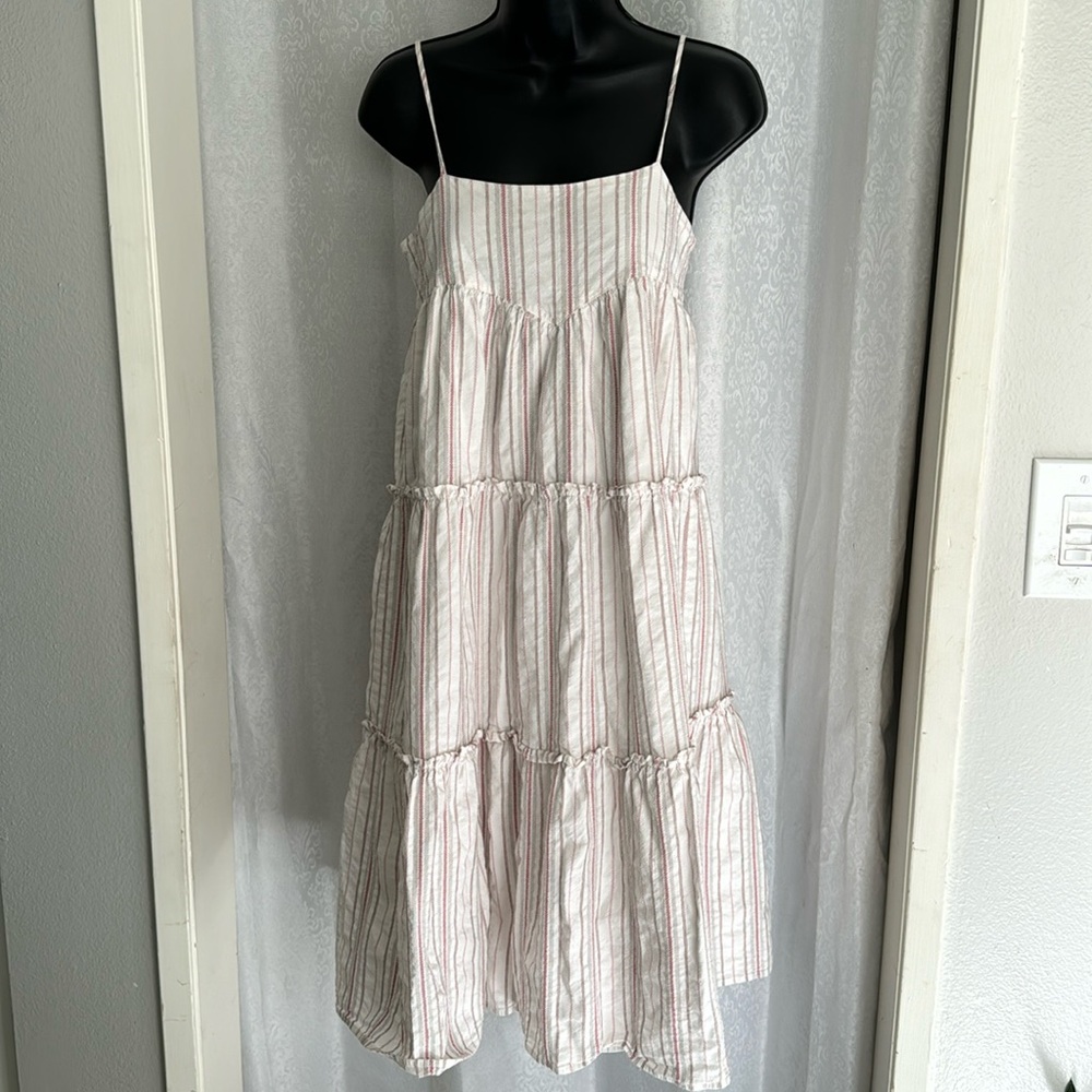 STRIPE MIDI DRESS SZ: S
